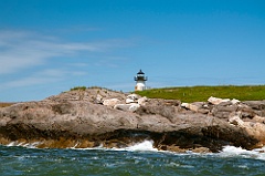 Rocky Island Shore by Pond Island Light in Maine